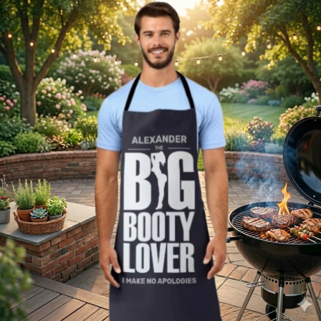 BIG BOOTY LOVER Funny Mens Apron (Creator Uploaded)