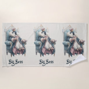 Big Boss Winter Penguin Design Beach Towel