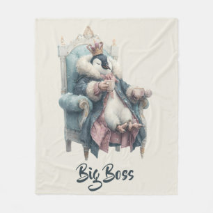 Big Boss Winter Penguin Design Fleece Blanket