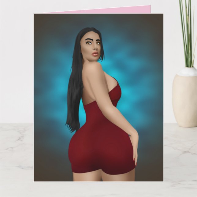 BIG BOTTOM BEAUTY HAPPY VALENTINE'S DAY BIG CARD (Front)