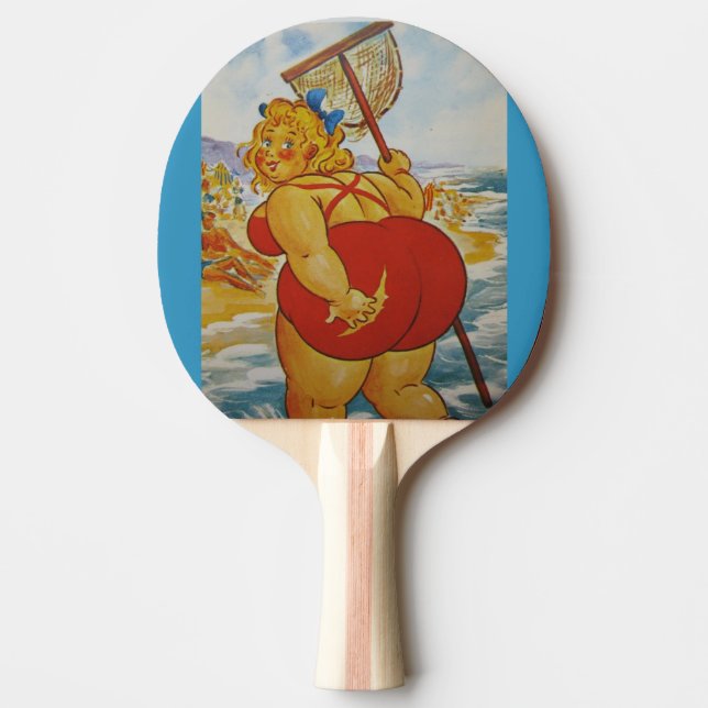 BIG BOTTOMED BEACH GIRL BBW  PING PONG PADDLES (Front)