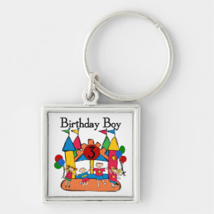 Big Bounce Boy 3rd Birthday T shirts and Gifts Keychain