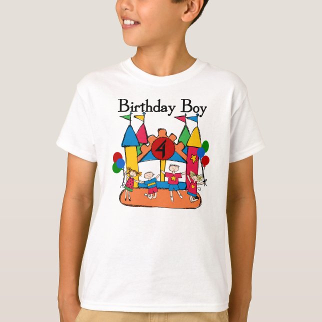 Big Bounce Boy 4th Birthday Tshirts and Gifts (Front)