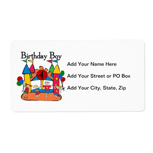 Big Bounce Boy 4th Birthday Tshirts et cadeaux (Devant)