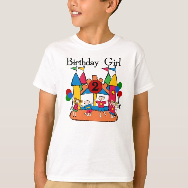 Big Bounce Girl 2nd Birthday Tshirts and Gifts (Front)