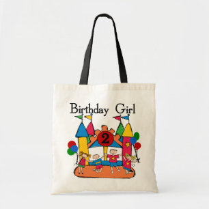 Big Bounce Girl 2nd Birthday Tshirts and Gifts Tote Bag