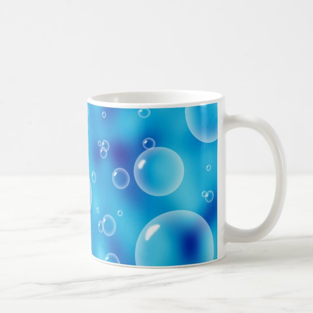 Big Bouncing Blue Bubbles Coffee Mug (Right)