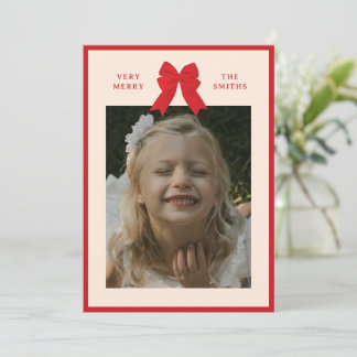 Big Bow Flat Holiday Card