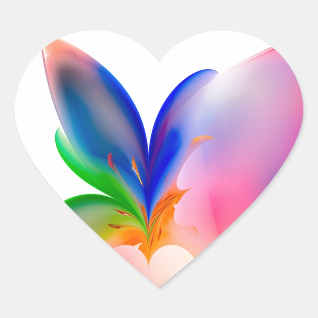 Big Bow Gift Box Heart Sticker (Front)