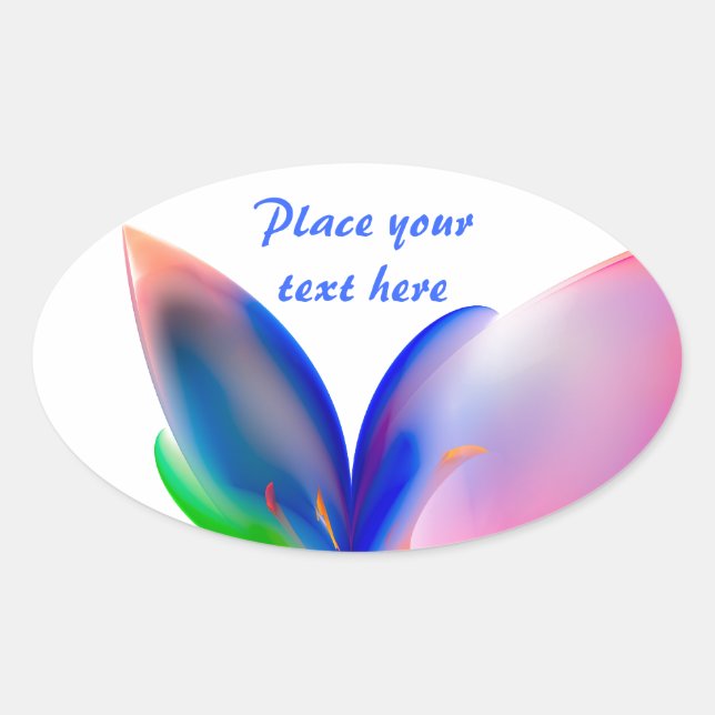 Big Bow Gift Box Oval Sticker (Front)