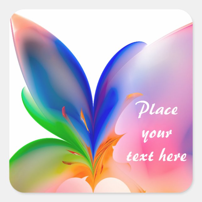 Big Bow Gift Box Square Sticker (Front)
