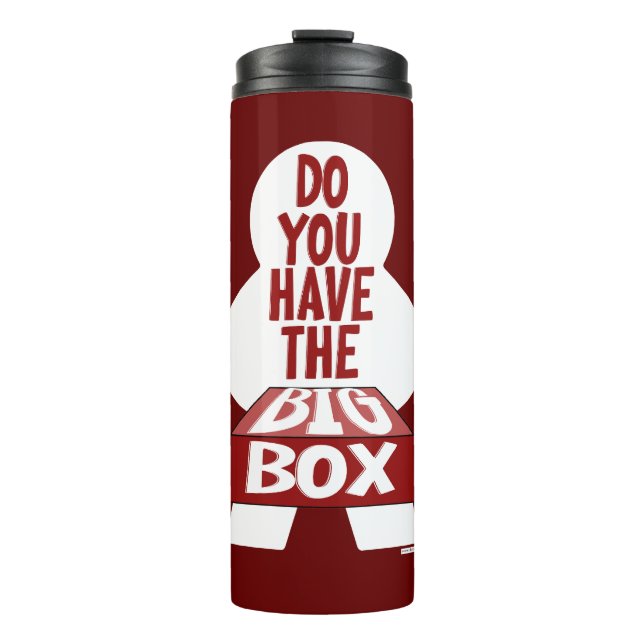 Big Box Board Gamer Tabletop Question Thermal Tumbler (Front)