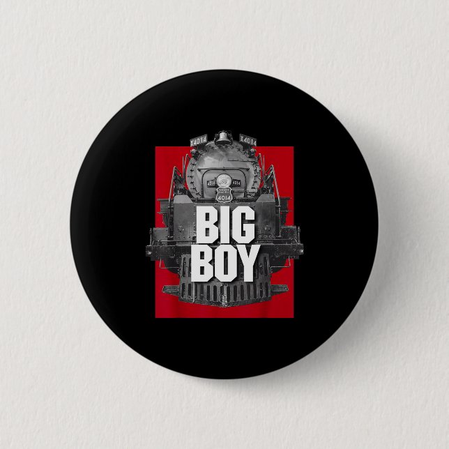 Big Boy 4014 Clic Steam Engine Retro Locomotive Ra 2 Inch Round Button (Front)