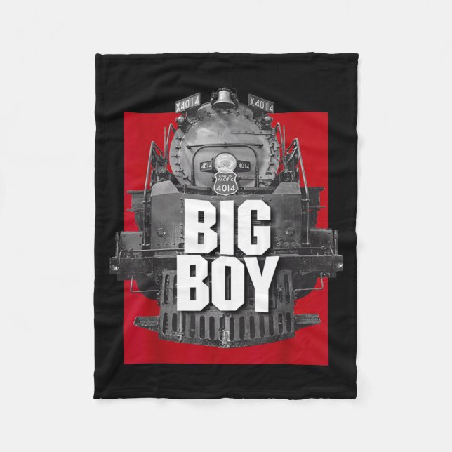 Big Boy 4014 Clic Steam Engine Retro Locomotive Ra Fleece Blanket (Front)