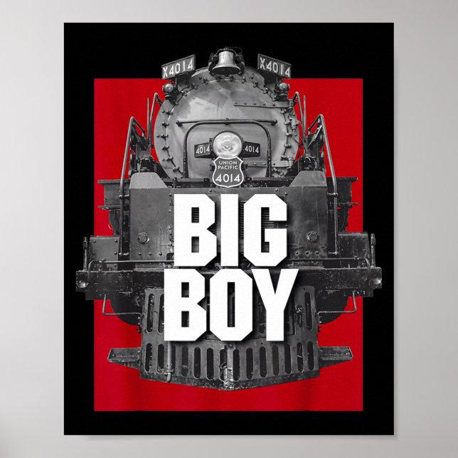 Big Boy 4014 Clic Steam Engine Retro Locomotive Ra Poster (Front)
