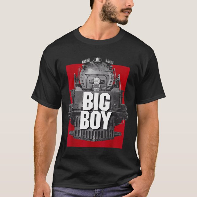 Big Boy 4014 Clic Steam Engine Retro Locomotive Ra T-Shirt (Front)