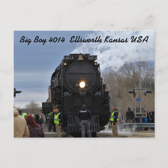 Big Boy 4014 Ellsworth Kansas USA Postcard (Front)