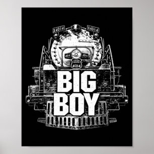 Big Boy 4014 Historic Steam Locomotive Retro Poster