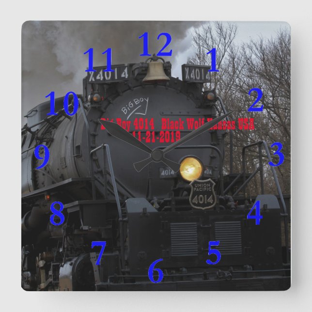 Big Boy 4014 Square Wall Clock (Front)
