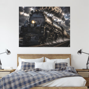 Big Boy 4014   Steam Giant Through the Storm   His Canvas Print