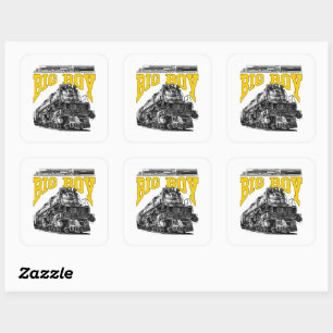 Big Boy 4014 Steam Loco. Union Pacific Class 4000 Square Sticker
