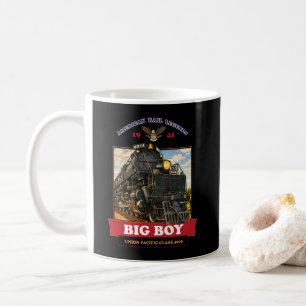 Big Boy 4014 Steam Locomotive Vintage Illustration Coffee Mug