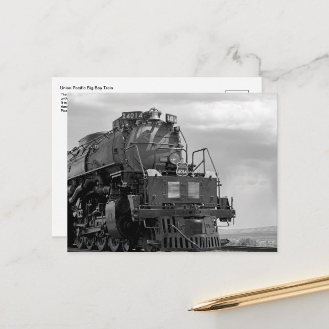 Big Boy Train Postcard (Front/Back In Situ)