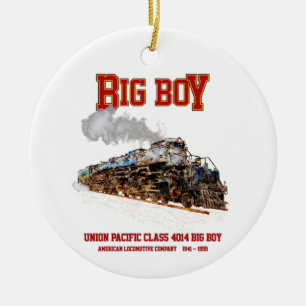 Big Boy Vintage Steam Train American Locomotive  Ceramic Ornament