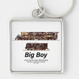Big Boy Vintage Steam Train American Locomotive  Keychain