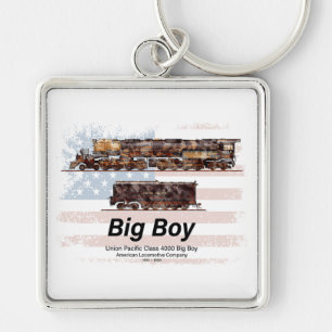 Big Boy Vintage Steam Train American Locomotive  Keychain
