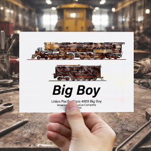 Big Boy Vintage Steam Train American Locomotive  Postcard