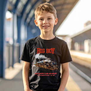 Big Boy Vintage Steam Train American Locomotive  T-Shirt