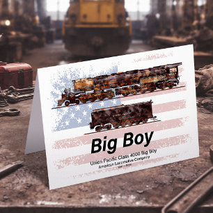 Big Boy Vintage Steam Train American Locomotive  Thank You Card
