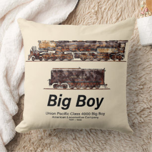 Big Boy Vintage Steam Train American Locomotive  Throw Pillow