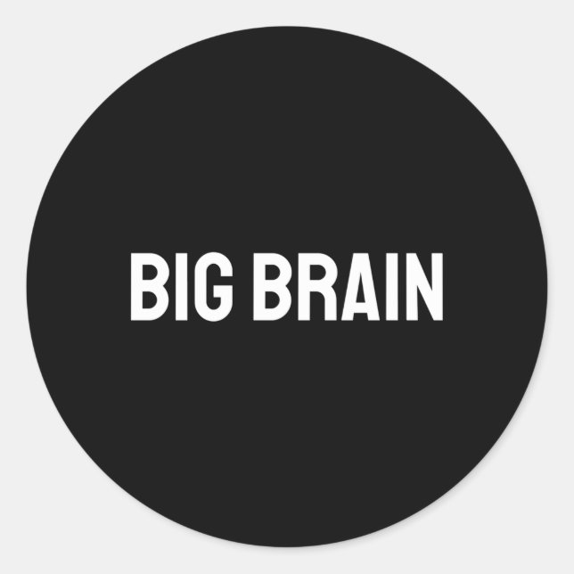 Big Brain Classic Round Sticker (Front)