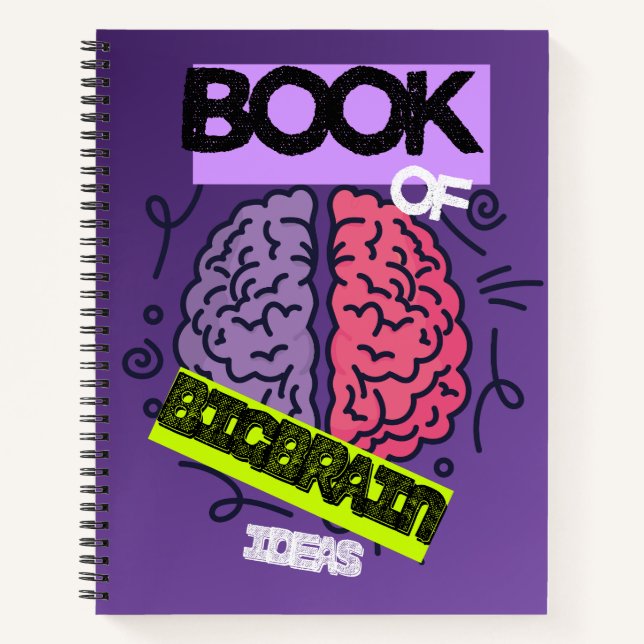 Big Brain spiral Notebook (Front)