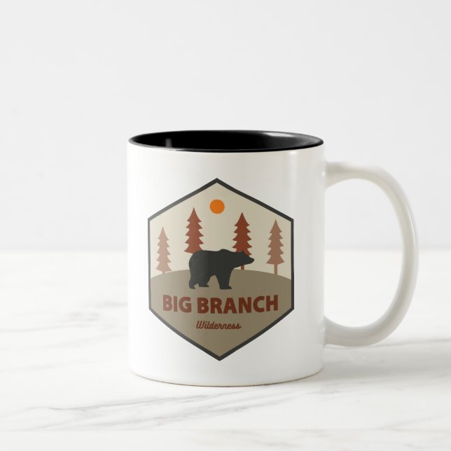 Big Branch Wilderness Vermont Bear Two-Tone Coffee Mug (Right)