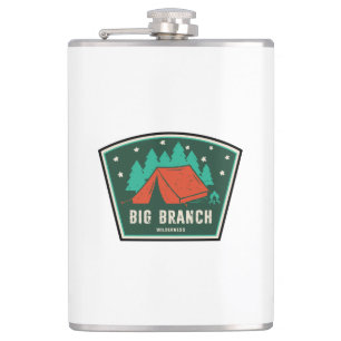 Big Branch Wilderness Vermont Camping Hip Flask
