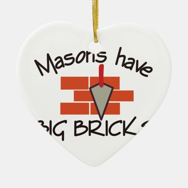 Big Bricks Ceramic Ornament (Front)