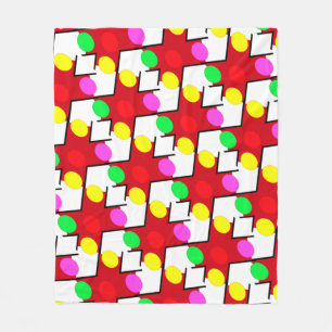 BIG BRIGHT BABY DOT PATTERN BUBBLY HAPPY  FLEECE BLANKET