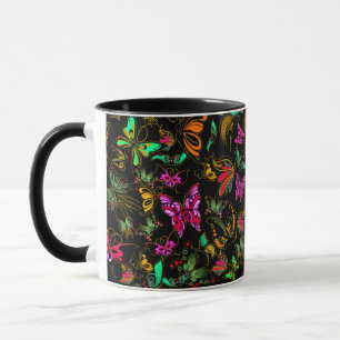 Big bright butterflies mug