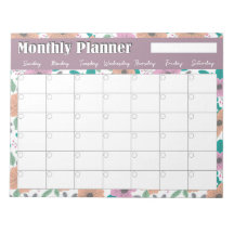 Big Bright Flowers Monthly Planner