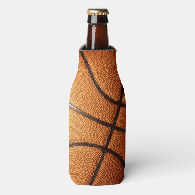 Big Bright Orange Basketball, Bottle Cooler (Bottle Front)