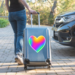 Big Bright Rainbow Heart Sticker