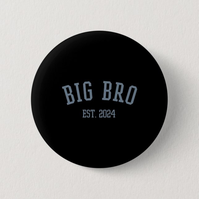 Big Bro Est. 2024 New Big Brother  2 Inch Round Button (Front)