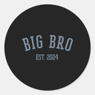 Big Bro Est. 2024 New Big Brother Classic Round Sticker