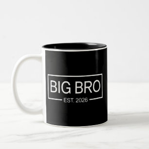 Big Bro Est. 2026 New Big Brother Pregnancy Baby Two-Tone Coffee Mug