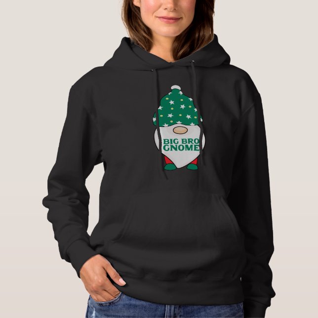 Big Bro Gnome Brother Gnomes Matching Christmas Pa Hoodie (Front)