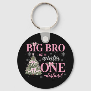Big Bro In A Winter Onederland Birthday Girl Chris Keychain