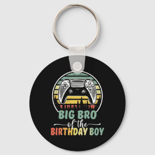 Big Bro Of The Birthday Boy Video Gamer Matching F Keychain